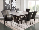 Finley 7 Piece Marble Top Dining(Table & 6 Side Chairs) from Steve Silver - Luna Furniture