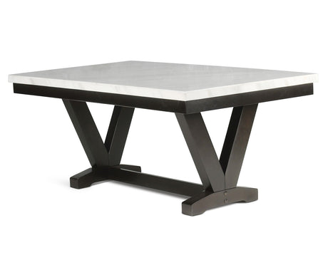 Finley 72 inch White Marble Top Dining Table from Steve Silver - Luna Furniture