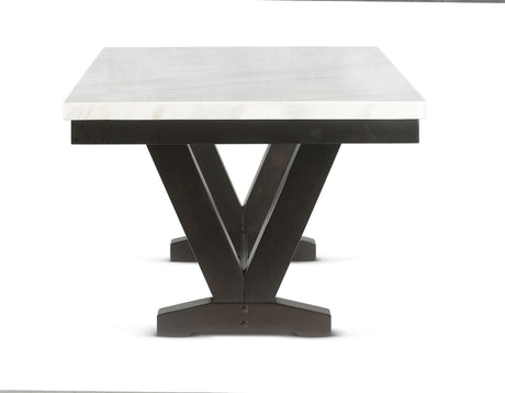 Finley 72 inch White Marble Top Dining Table from Steve Silver - Luna Furniture