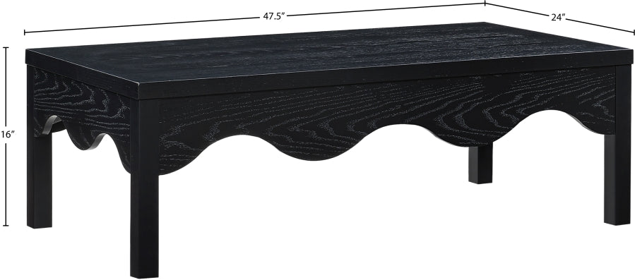 Fiora Coffee Table in Black from Meridian - Luna Furniture