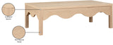 Fiora Coffee Table in Natural from Meridian - Luna Furniture