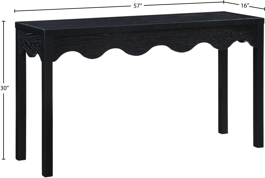 Fiora Console Table in Black from Meridian - Luna Furniture