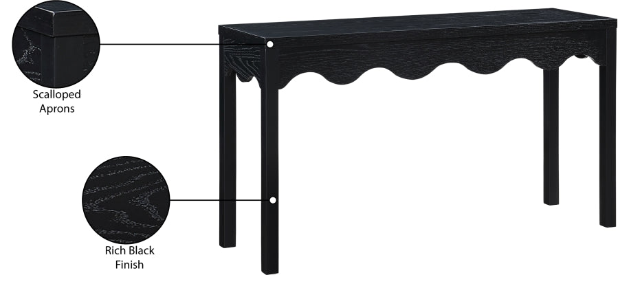 Fiora Console Table in Black from Meridian - Luna Furniture