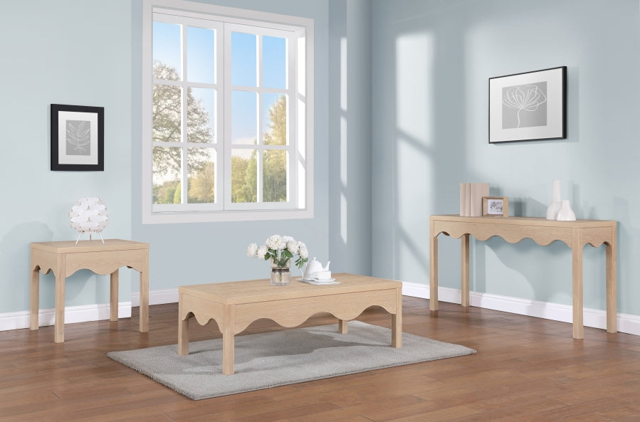 Fiora Console Table in Natural from Meridian - Luna Furniture