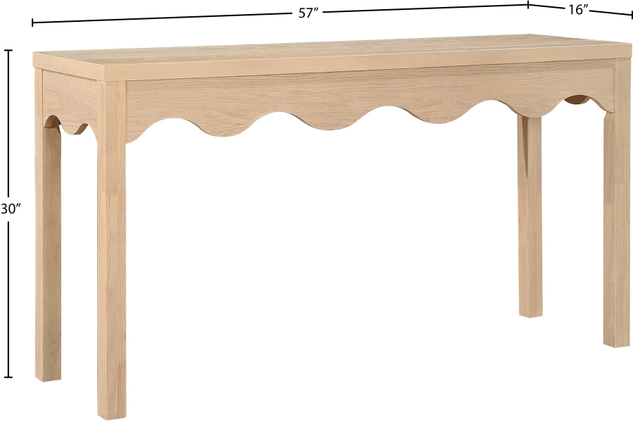 Fiora Console Table in Natural from Meridian - Luna Furniture