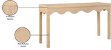 Fiora Console Table in Natural from Meridian - Luna Furniture