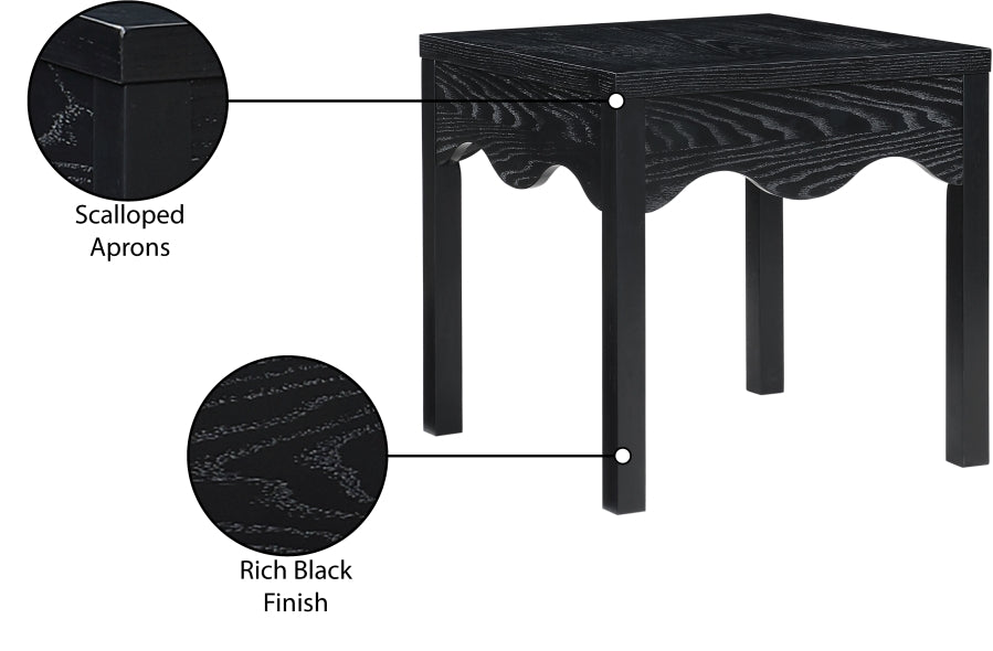 Fiora End Table in Black from Meridian - Luna Furniture