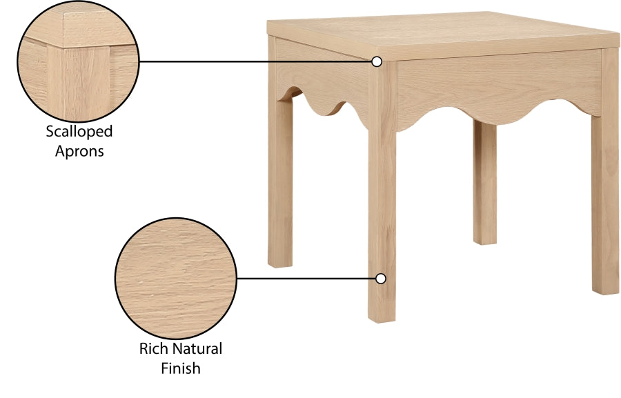 Fiora End Table in Natural from Meridian - Luna Furniture