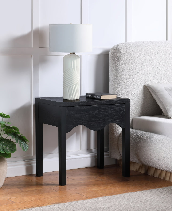 Fiora Night Stand in Black from Meridian - Luna Furniture