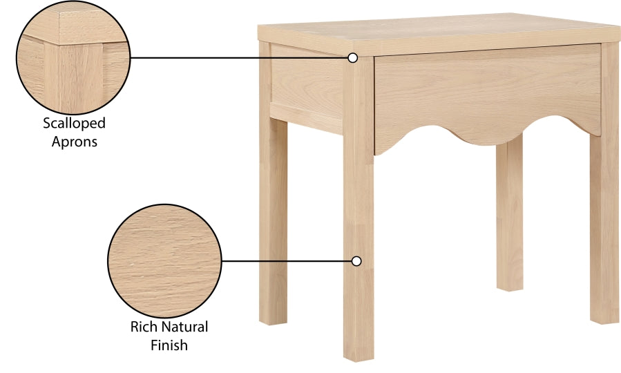 Fiora Night Stand in Natural from Meridian - Luna Furniture