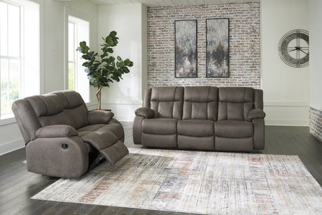 First Base Sofa and Loveseat in Gunmetal - PKG015501