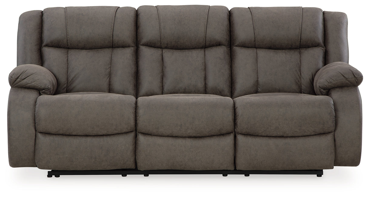 First Base Sofa, Loveseat and Recliner in Gunmetal - PKG015502