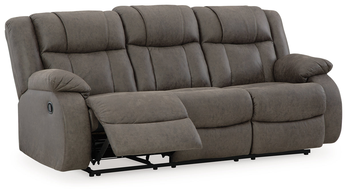 First Base Sofa, Loveseat and Recliner in Gunmetal - PKG015502