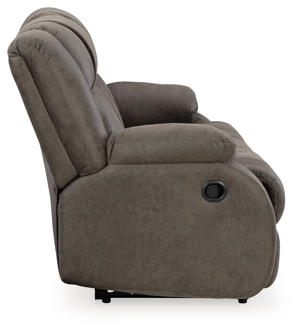 First Base Sofa, Loveseat and Recliner in Gunmetal - PKG015502