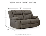 First Base Sofa, Loveseat and Recliner in Gunmetal - PKG015502