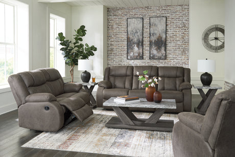 First Base Sofa, Loveseat and Recliner in Gunmetal - PKG015502