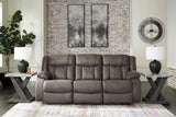 First Base Sofa, Loveseat and Recliner in Gunmetal - PKG015502