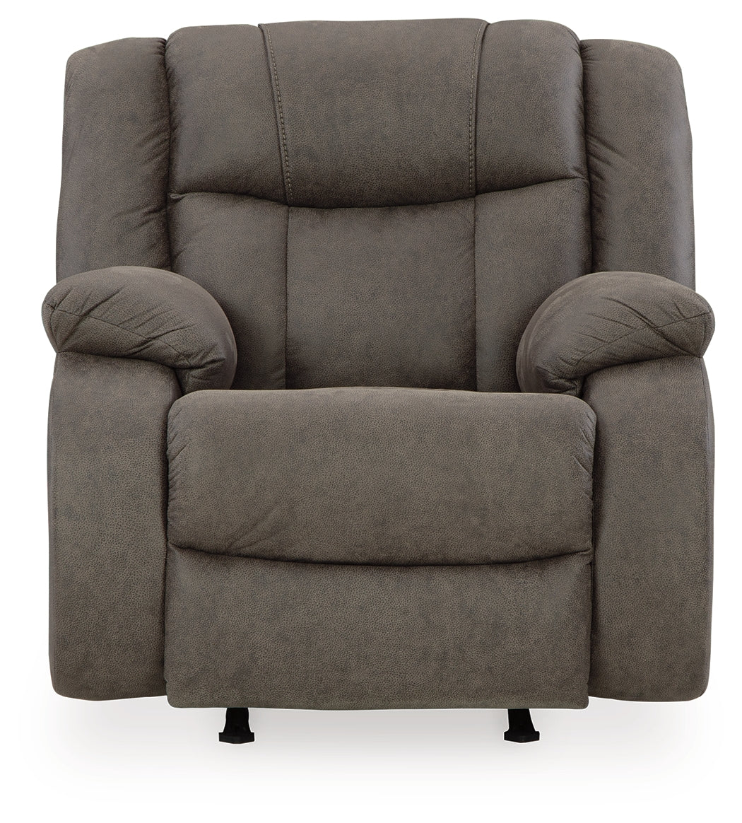 First Base Sofa, Loveseat and Recliner in Gunmetal - PKG015502