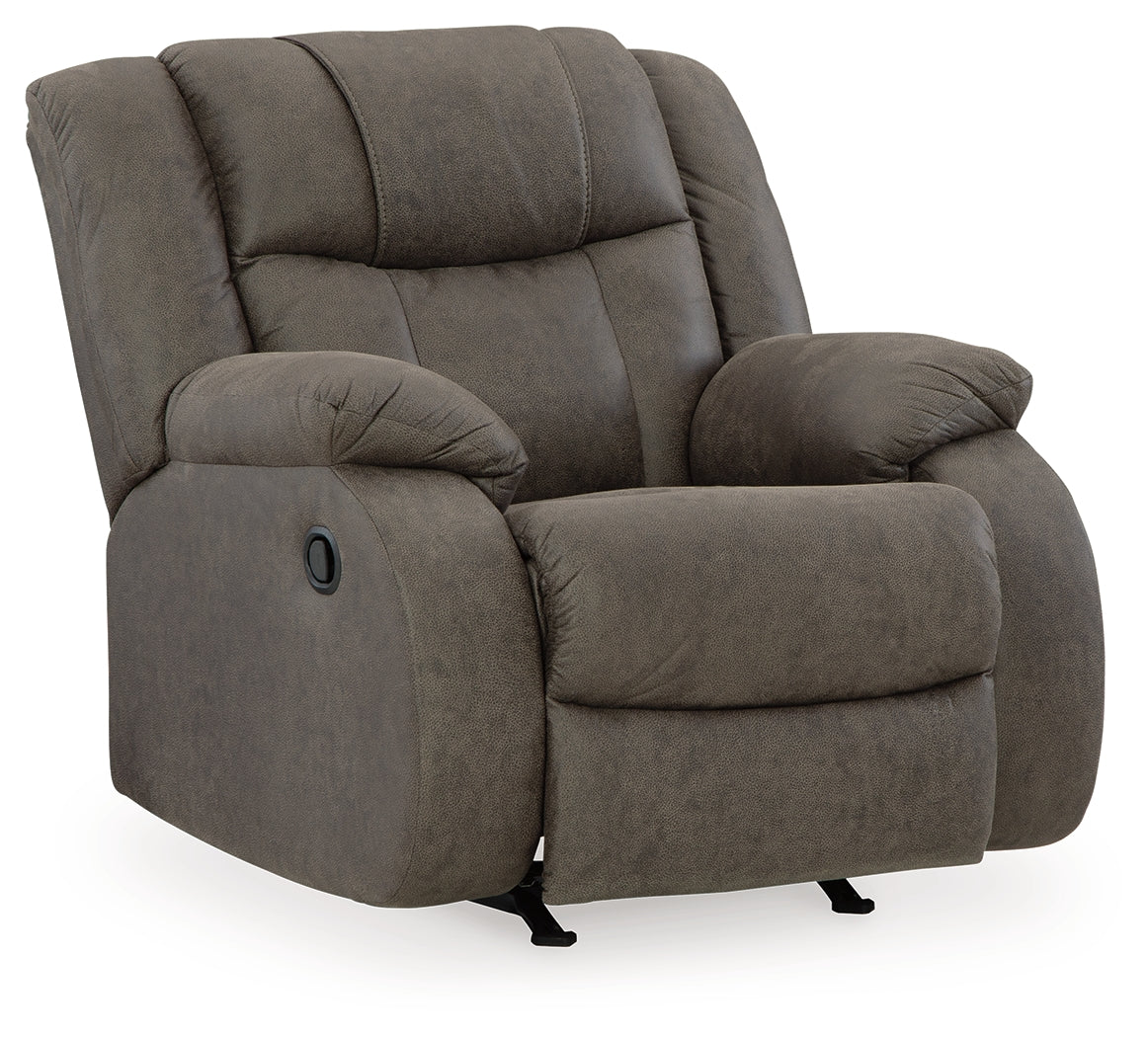 First Base Sofa, Loveseat and Recliner in Gunmetal - PKG015502