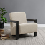 Fitzroy Boucle Upholstered Accent Arm Chair Latte - 903095