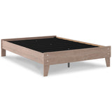 Flannia Full Platform Bed with Mattress in Gray - PKG018278