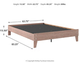 Flannia Queen Platform Bed with Mattress in Gray from Ashley - Luna Furniture