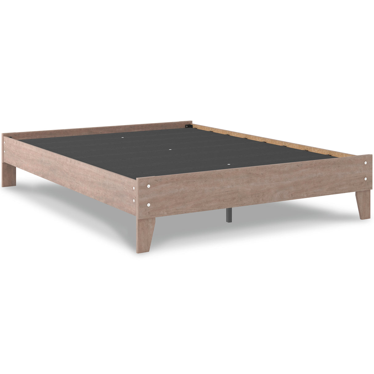 Flannia Queen Platform Bed with Mattress in Gray from Ashley - Luna Furniture