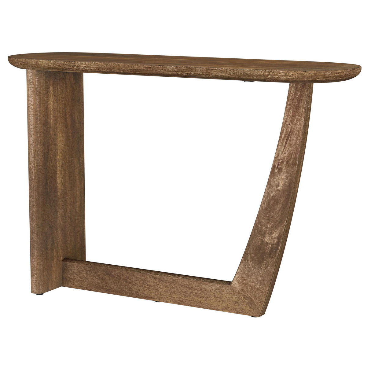 Fletcher Oval Solid Mango Wood Entryway Console Table Brown from Coaster - Luna Furniture