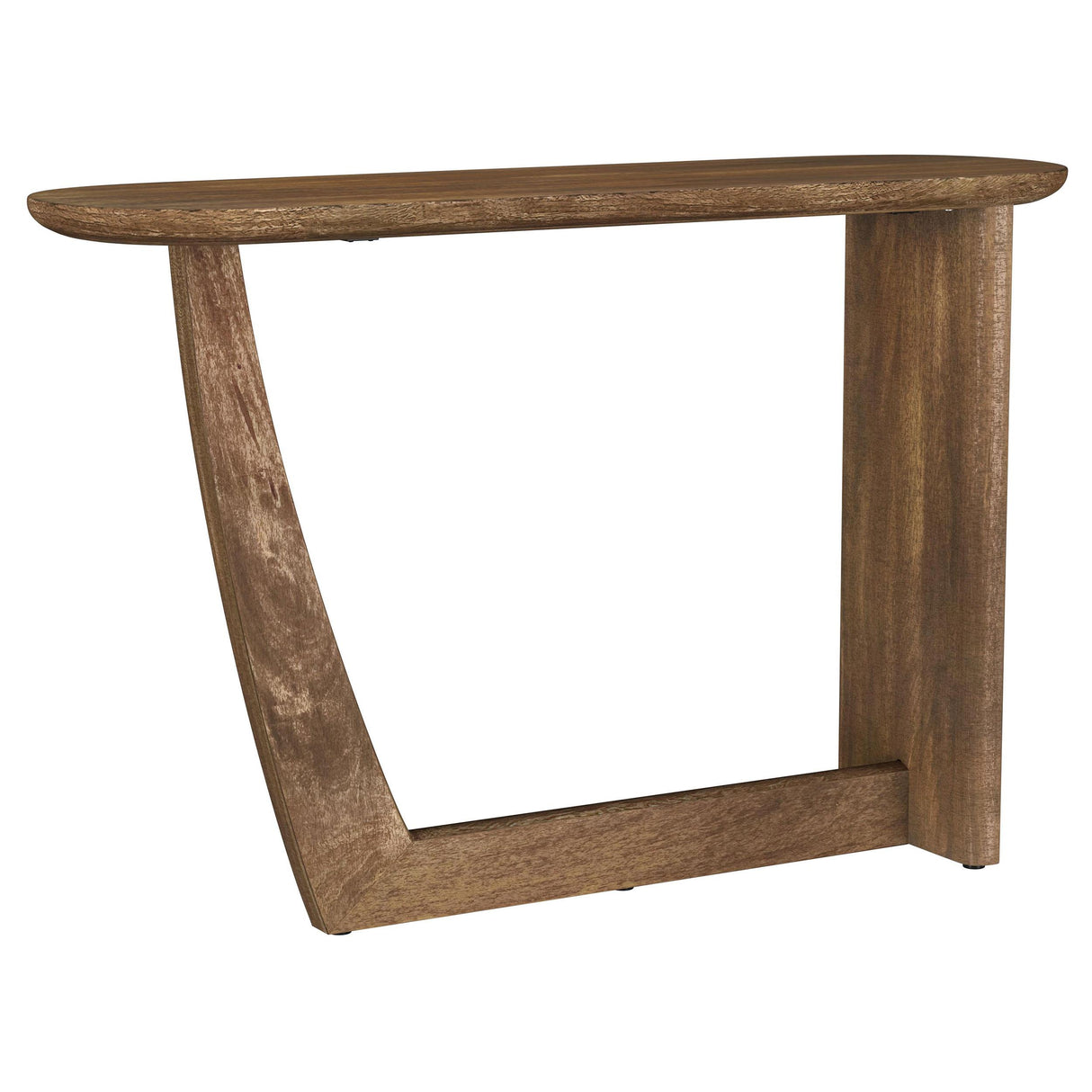 Fletcher Oval Solid Mango Wood Entryway Console Table Brown from Coaster - Luna Furniture