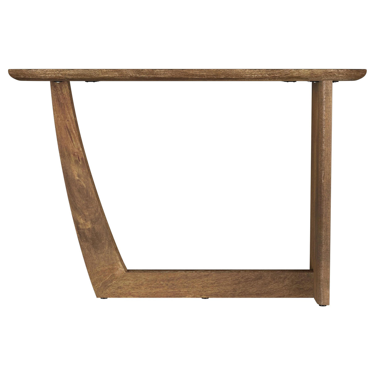 Fletcher Oval Solid Mango Wood Entryway Console Table Brown from Coaster - Luna Furniture