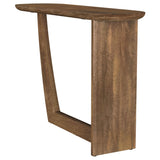 Fletcher Oval Solid Mango Wood Entryway Console Table Brown from Coaster - Luna Furniture