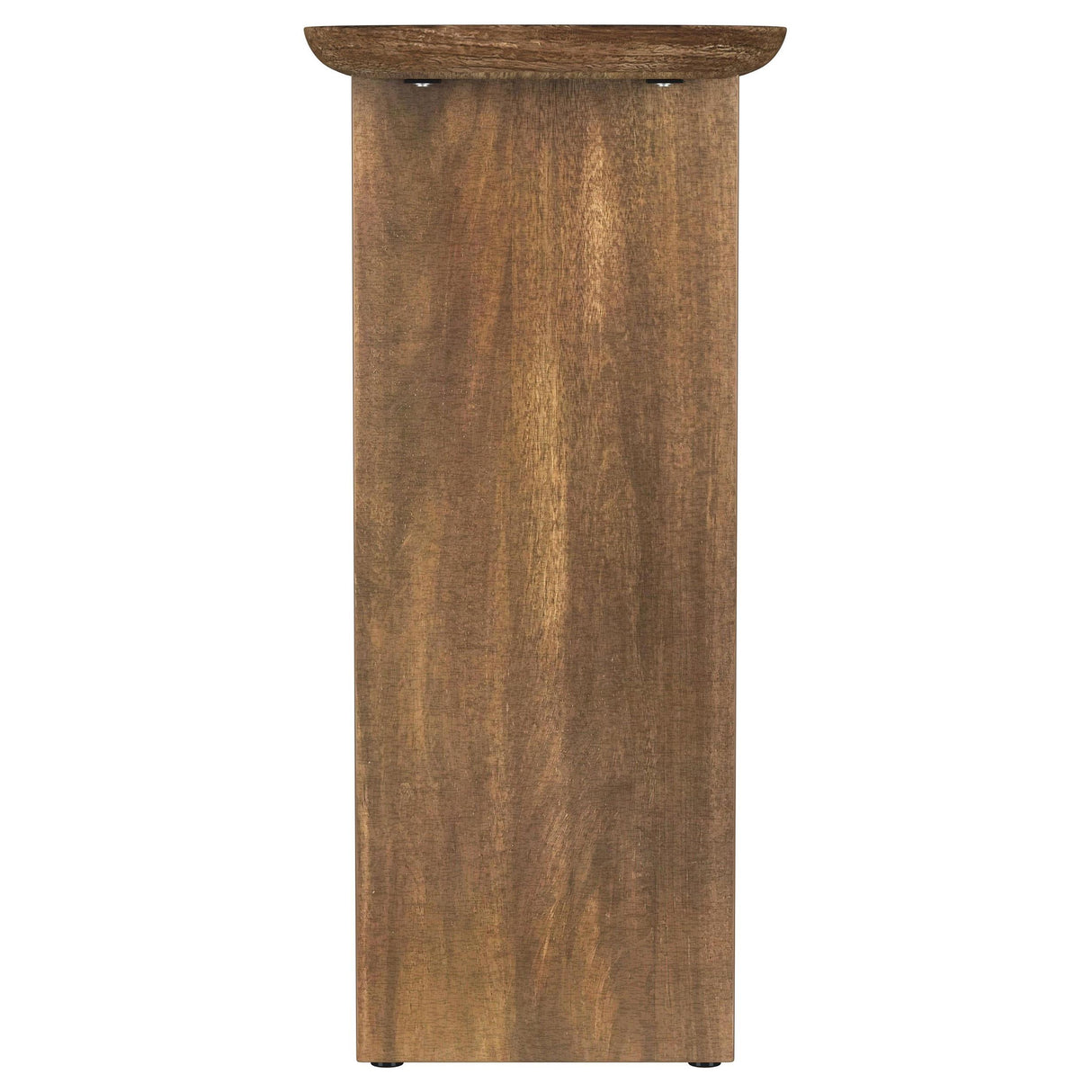 Fletcher Oval Solid Mango Wood Entryway Console Table Brown from Coaster - Luna Furniture