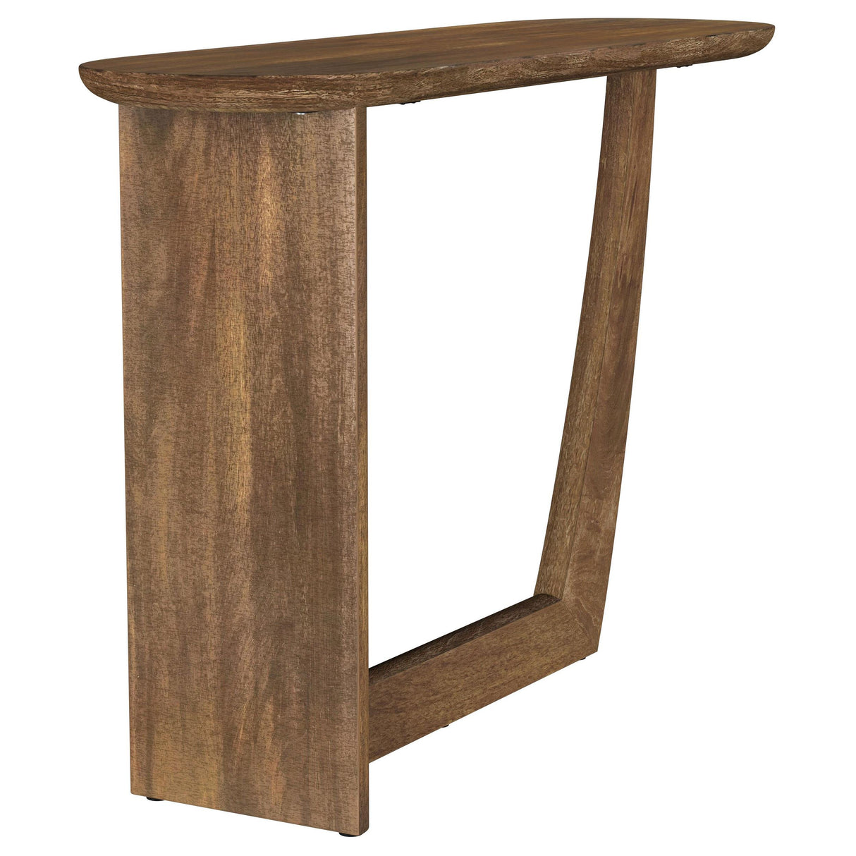 Fletcher Oval Solid Mango Wood Entryway Console Table Brown from Coaster - Luna Furniture