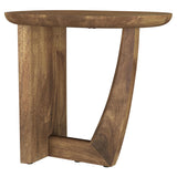 Fletcher Round Solid Mango Wood Accent Side Table Brown from Coaster - Luna Furniture