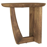 Fletcher Round Solid Mango Wood Accent Side Table Brown from Coaster - Luna Furniture