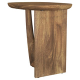 Fletcher Round Solid Mango Wood Accent Side Table Brown from Coaster - Luna Furniture