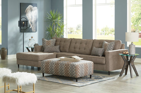 Flintshire 2-Piece Sectional with Ottoman in Auburn - PKG001029