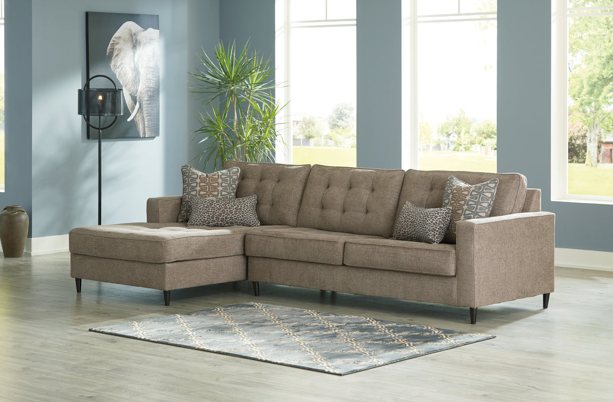 Flintshire 2-Piece Sectional with Ottoman in Auburn - PKG001029