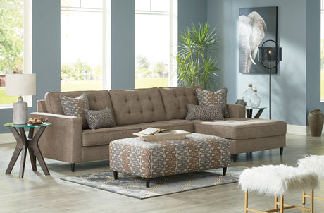 Flintshire 2-Piece Sectional with Ottoman in Auburn - PKG001030