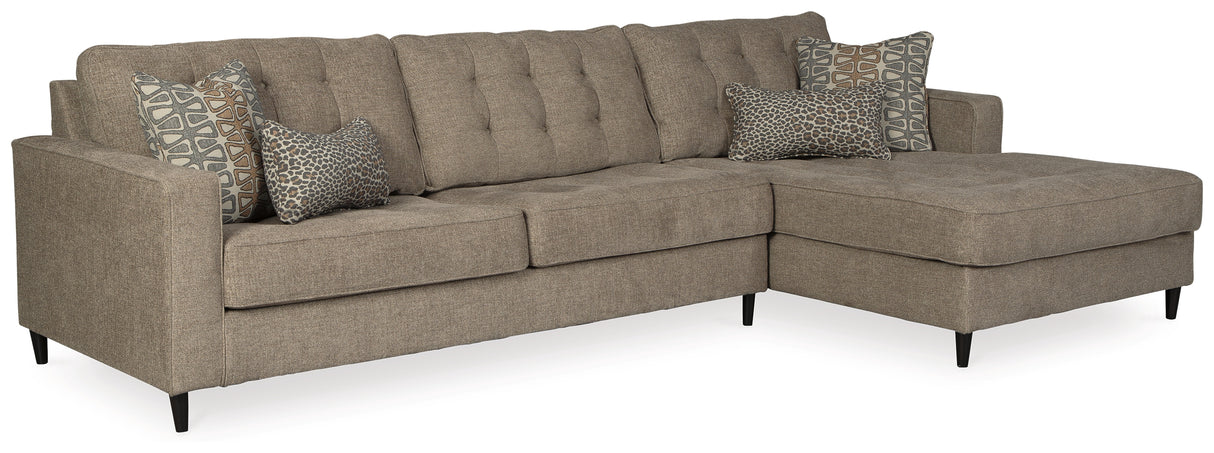 Flintshire 2-Piece Sectional with Ottoman in Auburn - PKG001030