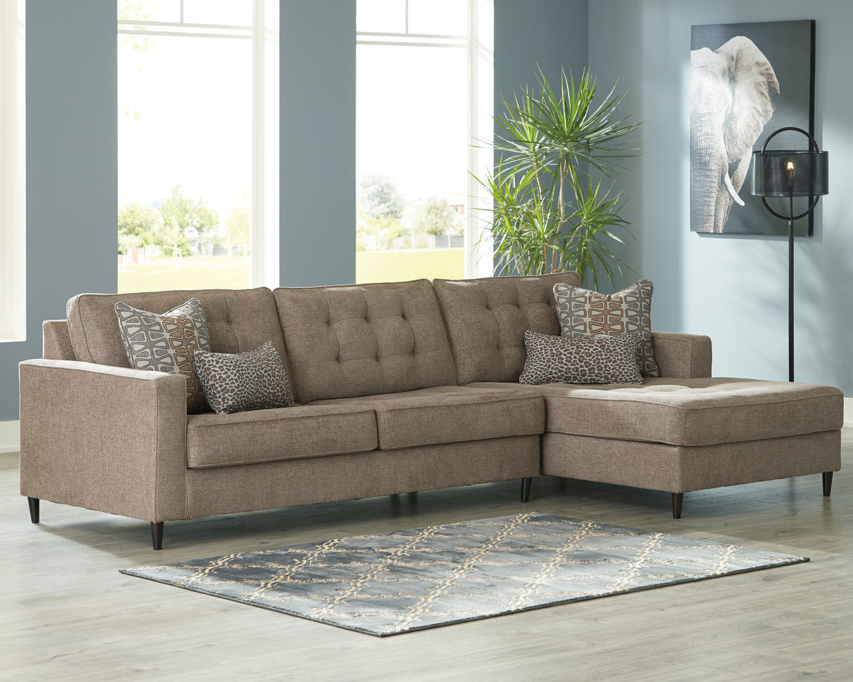 Flintshire 2-Piece Sectional with Ottoman in Auburn - PKG001030