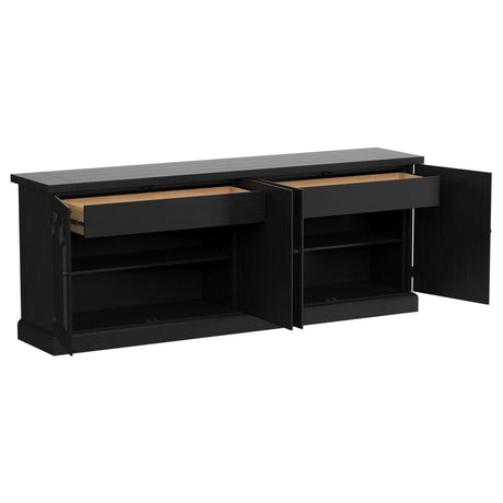 Florence 4-door Dining Sideboard Buffet Cabinet Antique Black - 115535