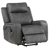 Foley Upholstered Power Lift Recliner Chair Grey from Coaster - Luna Furniture