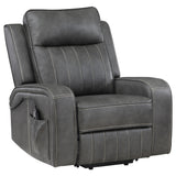 Foley Upholstered Power Lift Recliner Chair Grey from Coaster - Luna Furniture