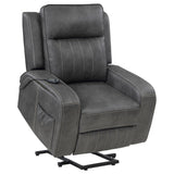 Foley Upholstered Power Lift Recliner Chair Grey from Coaster - Luna Furniture