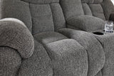 Foreside Charcoal Reclining Loveseat with Console from Ashley - Luna Furniture