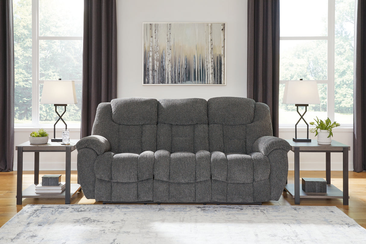 Foreside Charcoal Reclining Sofa - 3810488