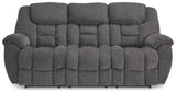 Foreside Charcoal Reclining Sofa - 3810488