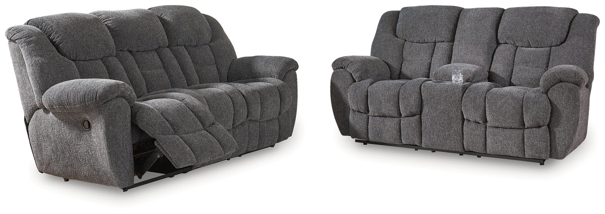 Foreside Sofa and Loveseat in Charcoal - PKG020910