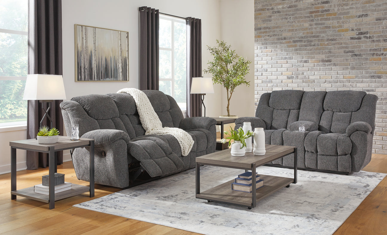 Foreside Charcoal Reclining Living Room Set from Ashley - Luna Furniture